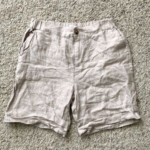 100% linen Sigrid Olsen trouser shorts